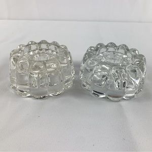 Vintage Princess House Crystal candlestick holders Set 2